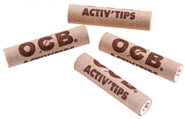 OCB Activ Tips Extra Slim 6 mm Unbleached(Aktiv Kohle Filter mit Keramikkappen)